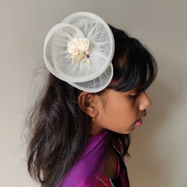 White fascinator