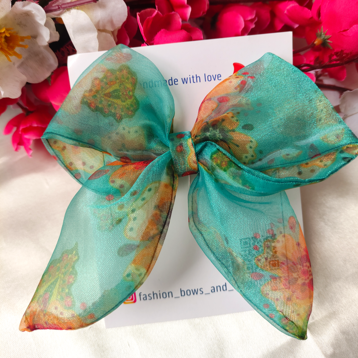 organza pigtail bow