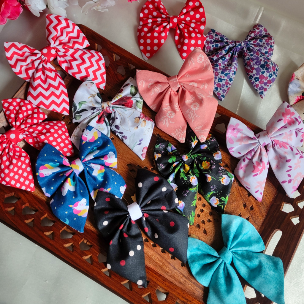 Handcrafted Bows and Scrunchies Handmade Pigtail Bows Fascinators