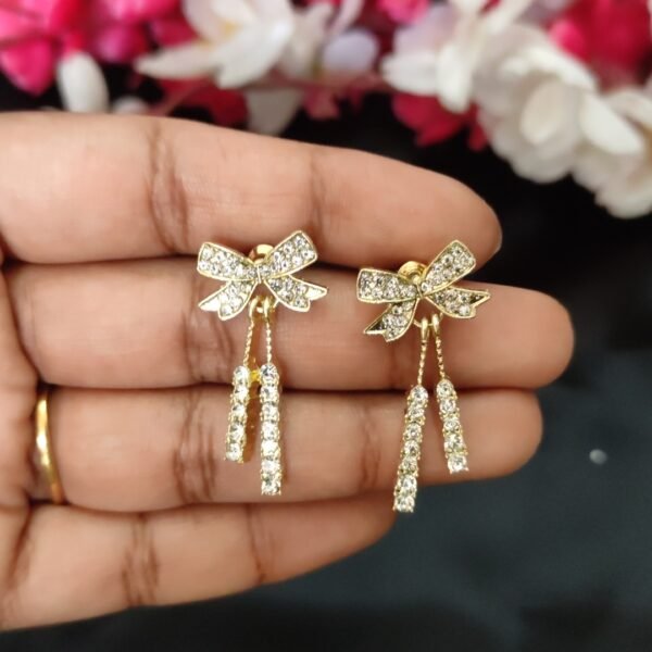 AD eariings, bow earrings