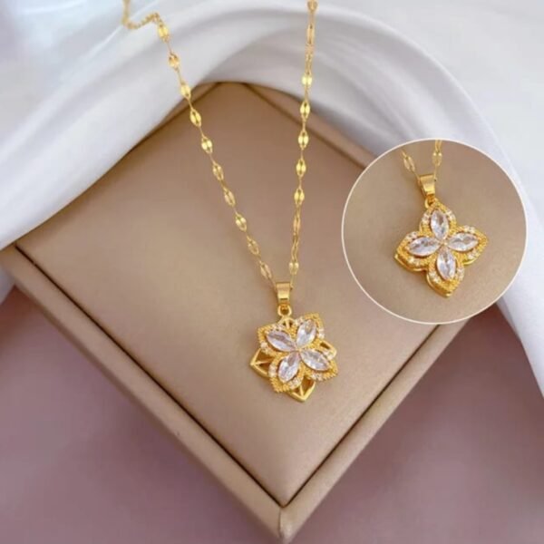 Rotating Pendent Anti tarnish necklace