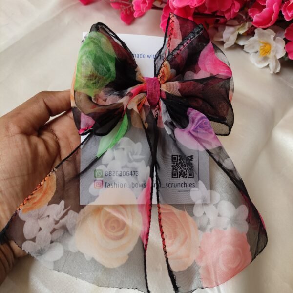 Organza tail bow