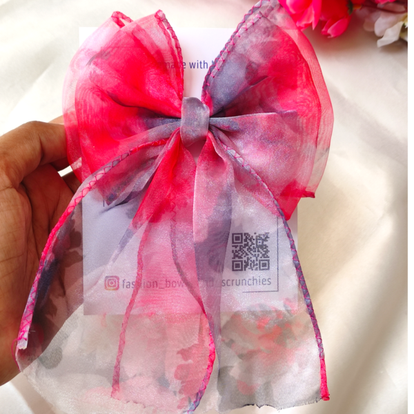 Organza tail bow